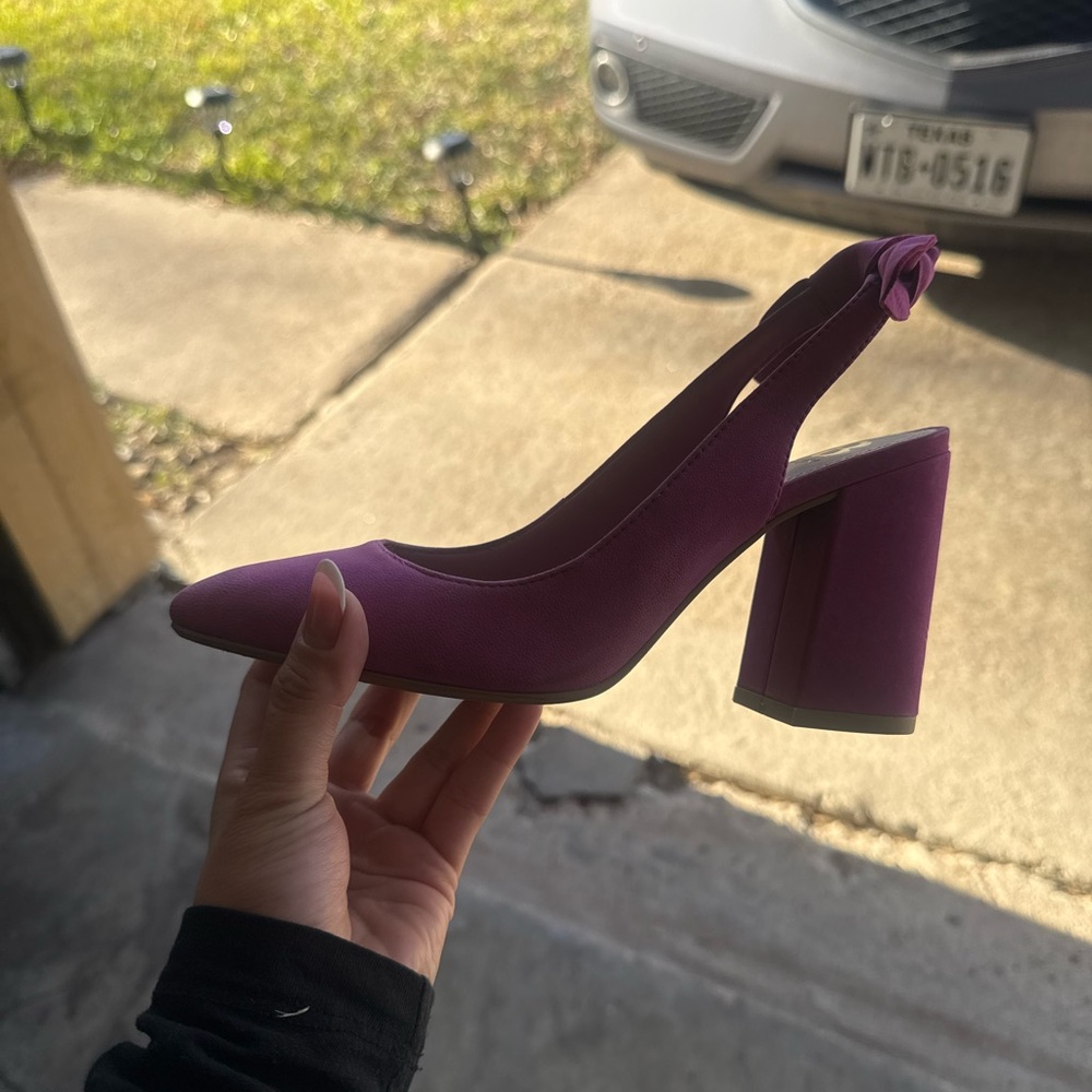 Gianni Bini Purple Block Heel Shoes